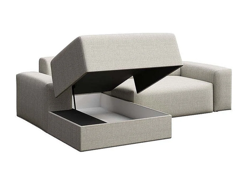 Rodier Canapé d'angle gauche convertible Villet beige clair