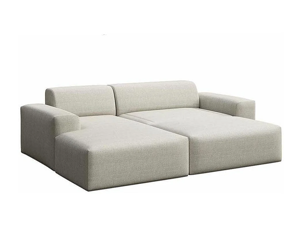 Rodier Canapé d'angle gauche convertible Villet beige clair