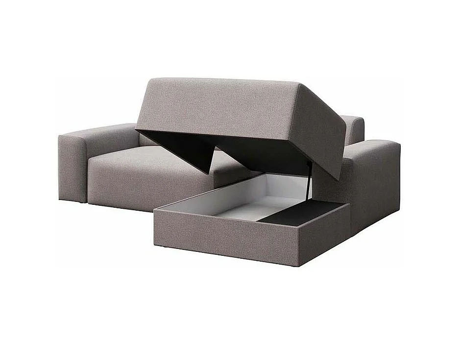 Rodier Canapé d'angle droit convertible Villet gris cendré