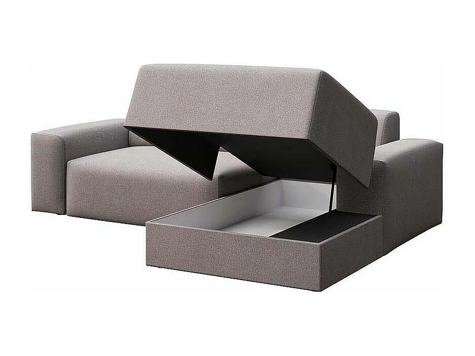 Rodier Canapé d'angle droit convertible Villet gris cendré