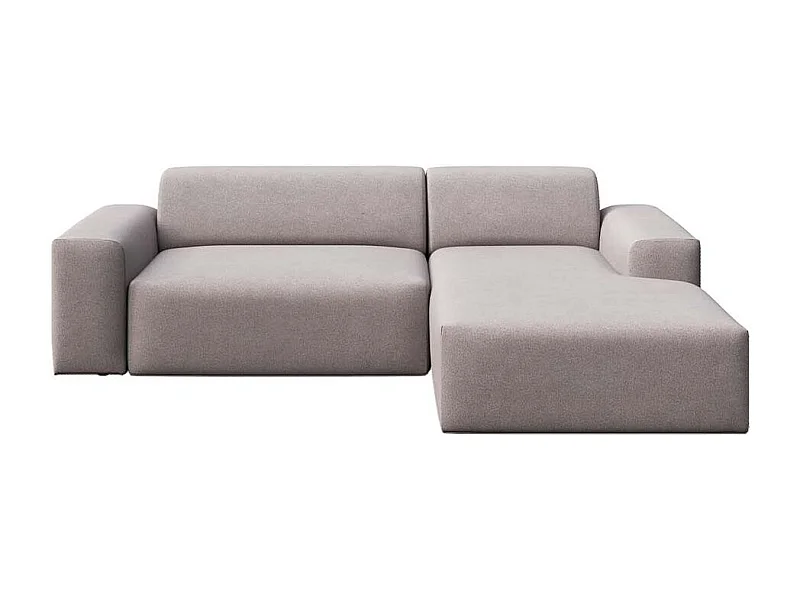 Villet chaise longue bank rechts grijs met slaapfunctie en opbergvak