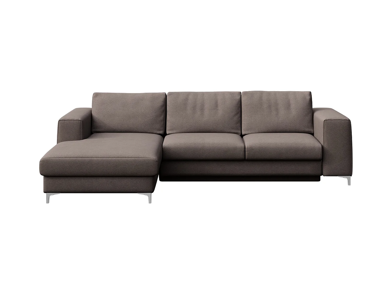 Rodier Canapé d'angle gauche convertible Rene gris cendré