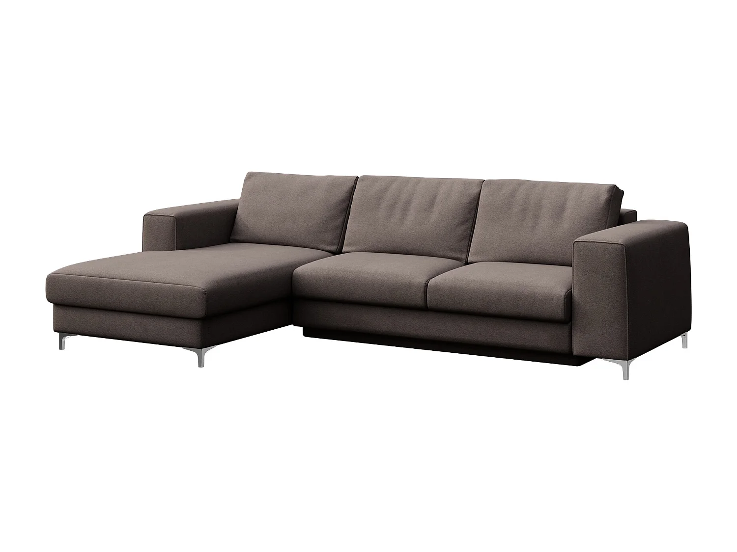 Rodier Canapé d'angle gauche convertible Rene gris cendré