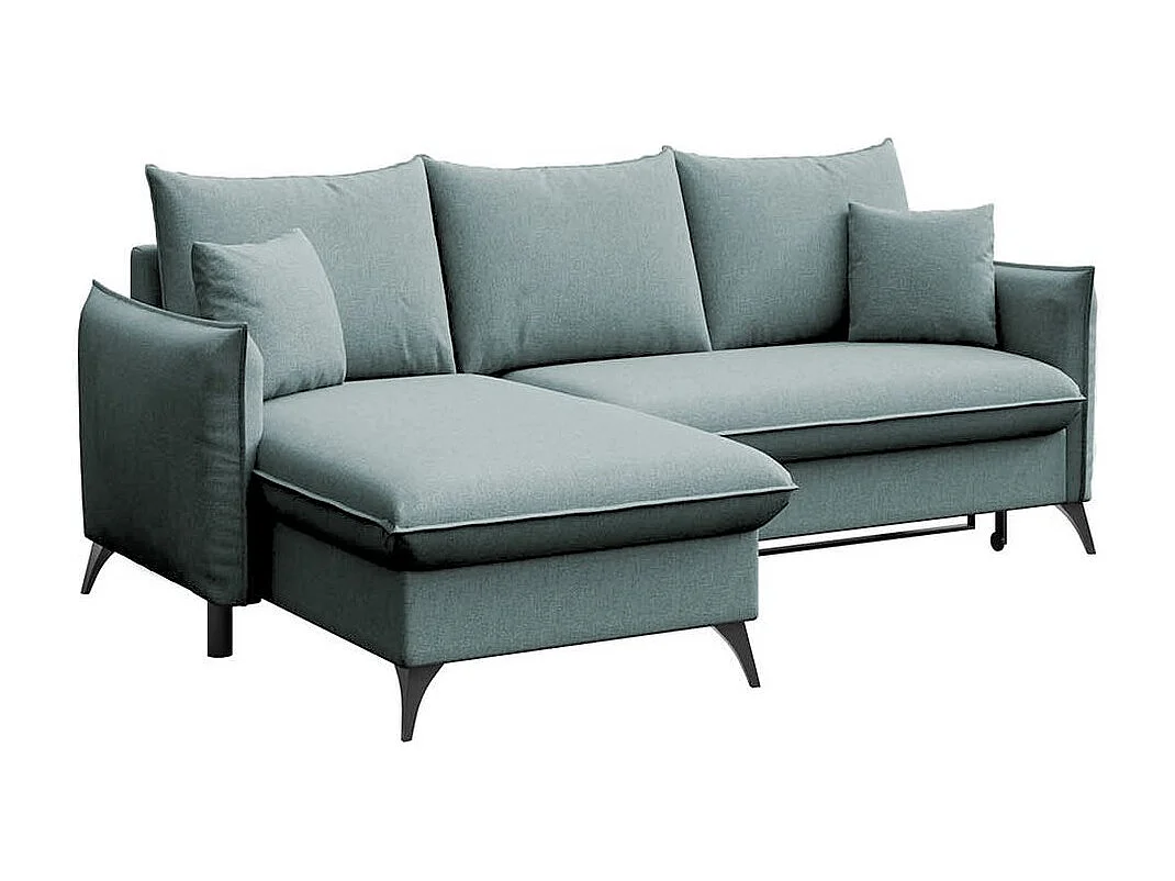 Rodier Canapé d'angle gauche convertible Brim bleu clair