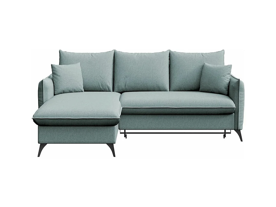 Brim chaise longue bank links lichtblauw met slaapfunctie