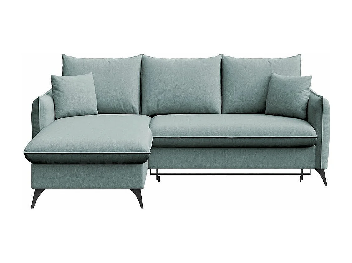 Rodier Canapé d'angle gauche convertible Brim bleu clair