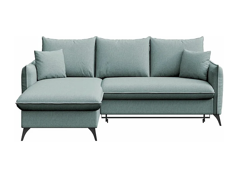 Rodier Canapé d'angle gauche convertible Brim bleu clair