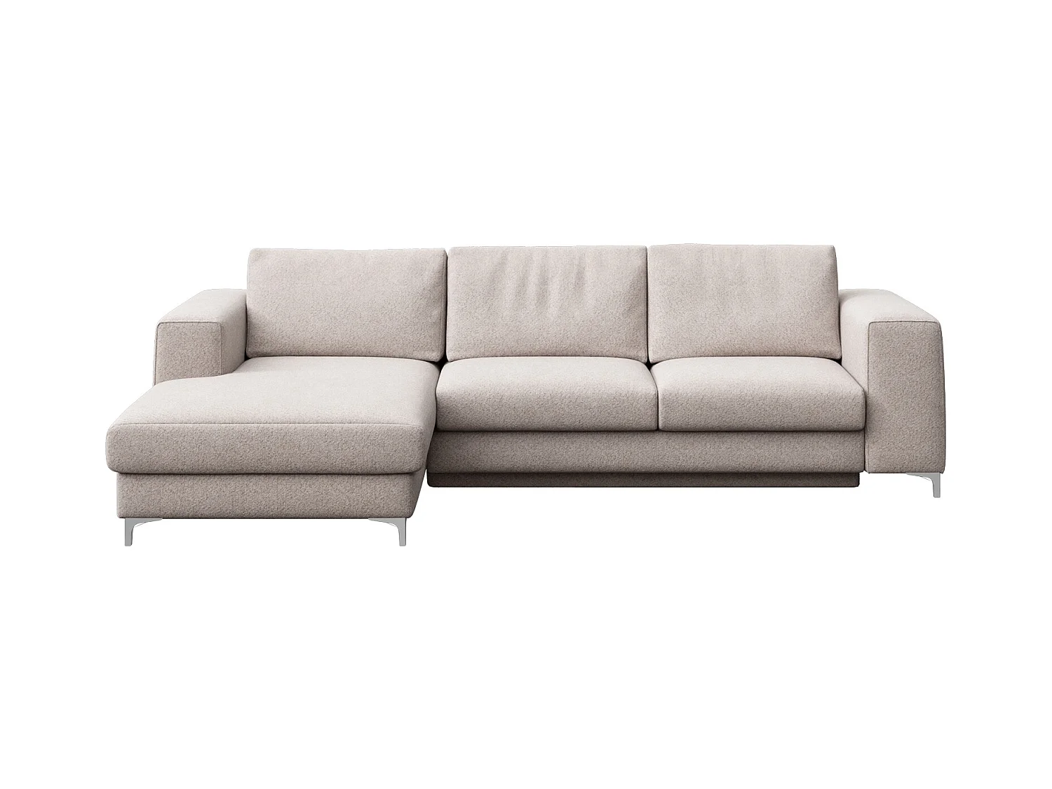 Rodier Canapé d'angle gauche convertible Rene gris clair