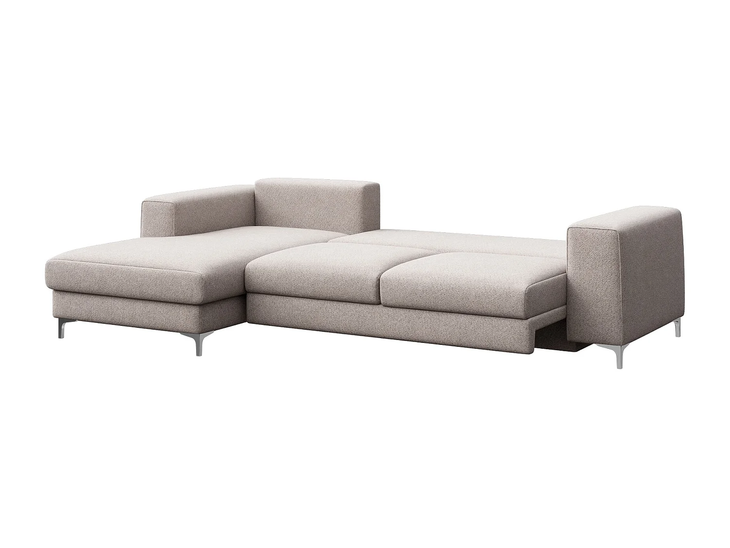 Rodier Canapé d'angle gauche convertible Rene gris clair