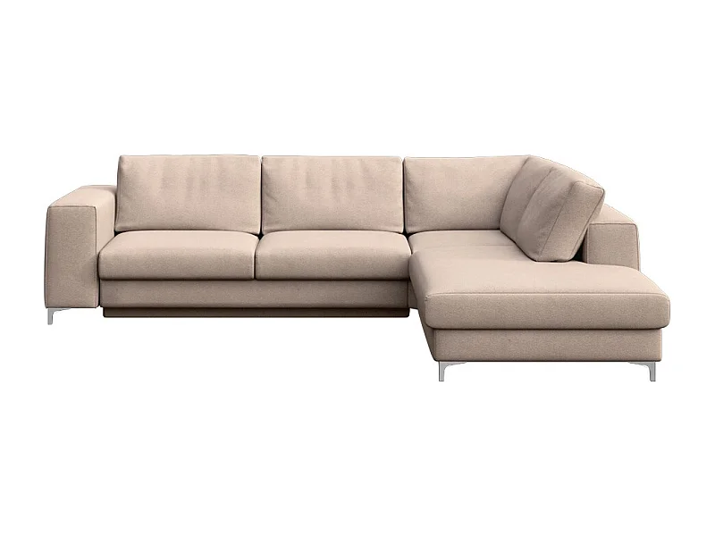 Rodier Grand canapé d'angle droit convertible Rene beige