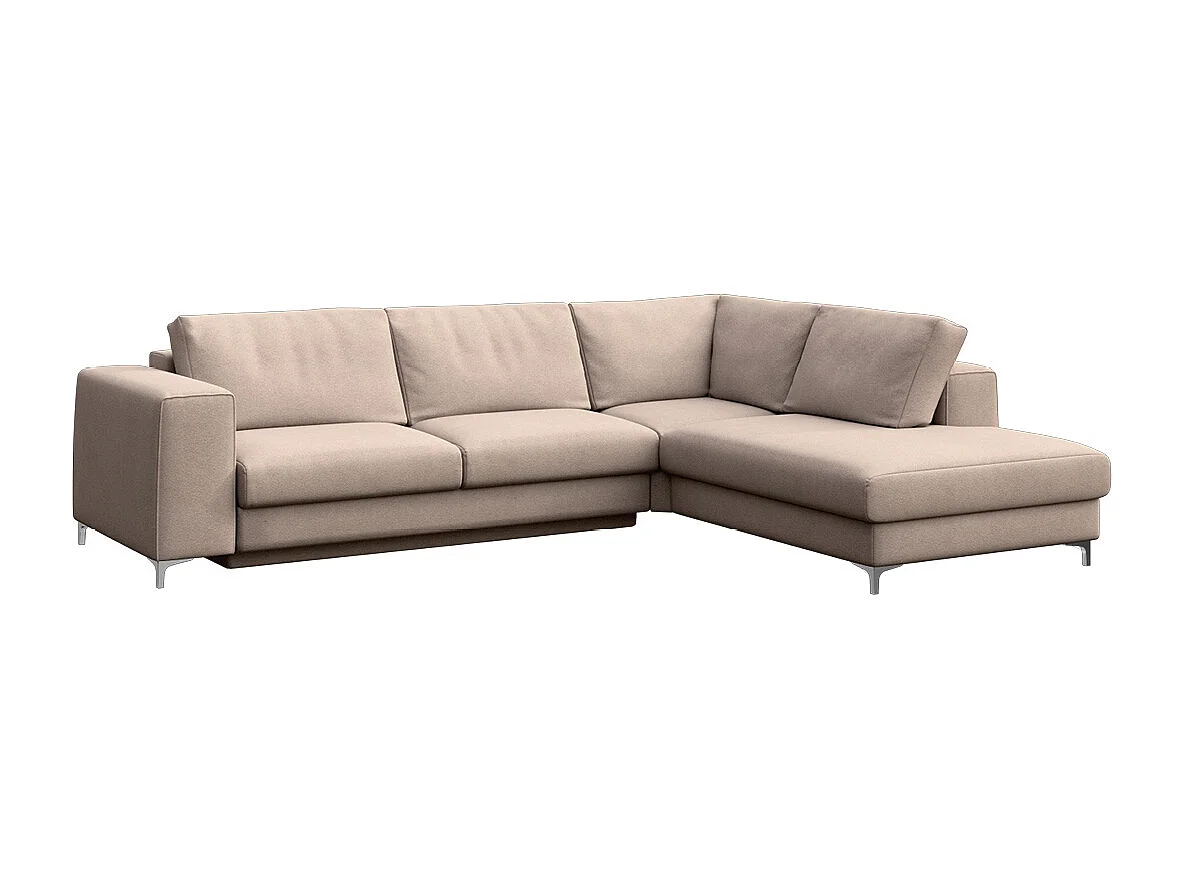 Rodier Grand canapé d'angle droit convertible Rene beige