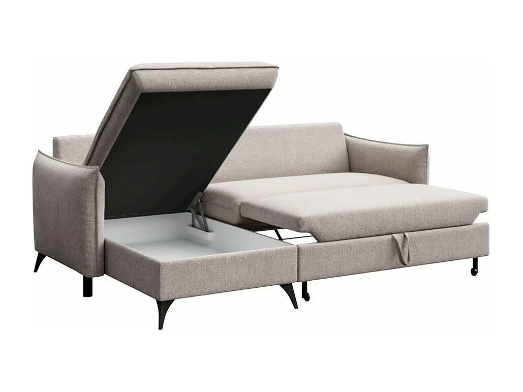 Rodier Canapé d'angle gauche convertible Brim gris clair