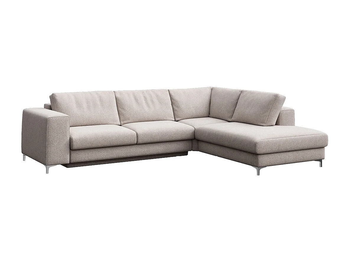 Rodier Grand canapé d'angle droit convertible Rene gris clair