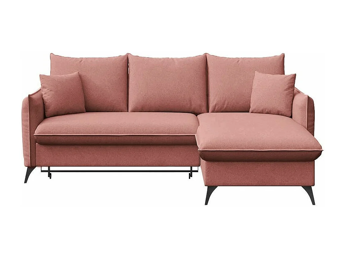 Rodier Canapé d'angle droit convertible Brim rose