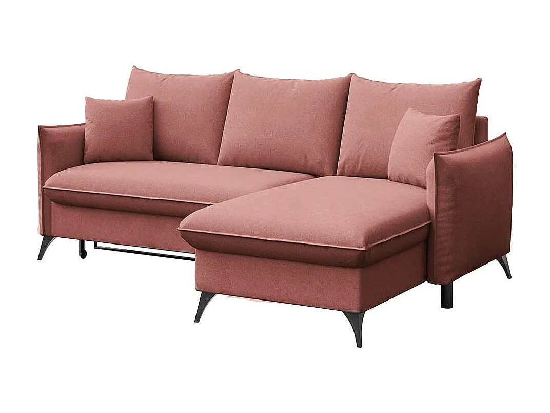 Rodier Canapé d'angle droit convertible Brim rose