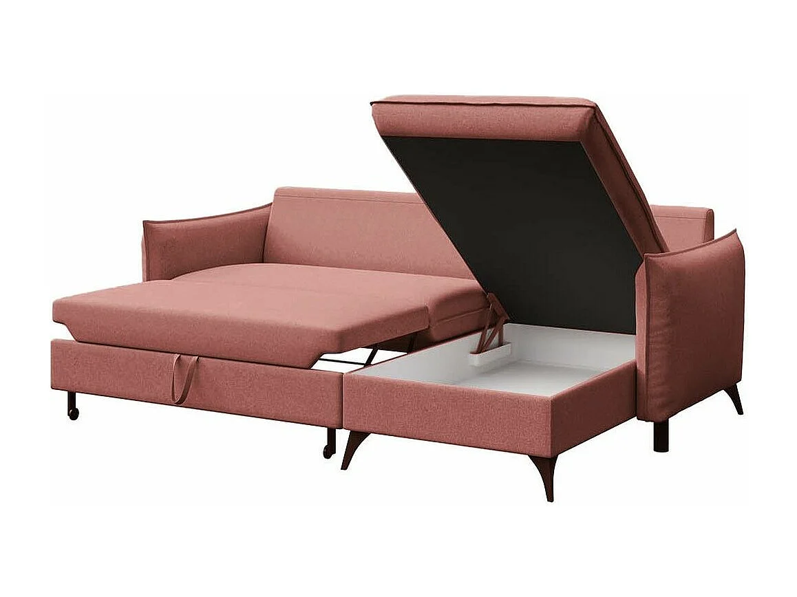 Rodier Canapé d'angle droit convertible Brim rose