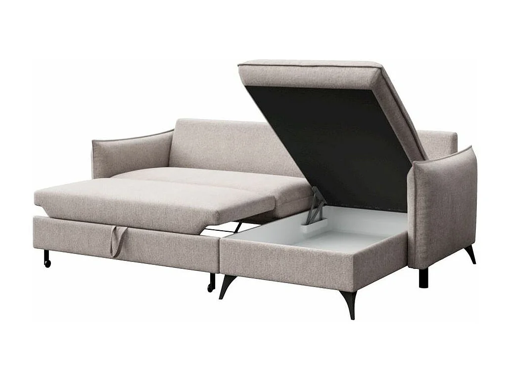 Rodier Canapé d'angle droit convertible Brim gris clair