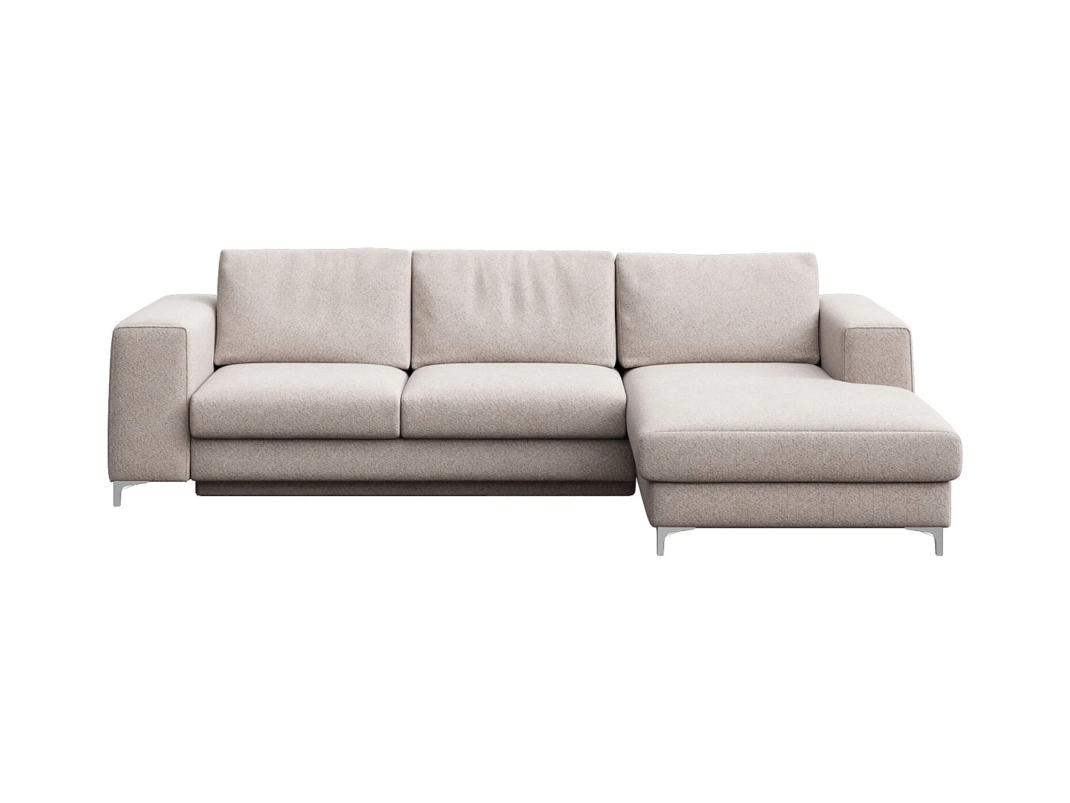 Rodier Canapé d'angle droit convertible Rene gris clair