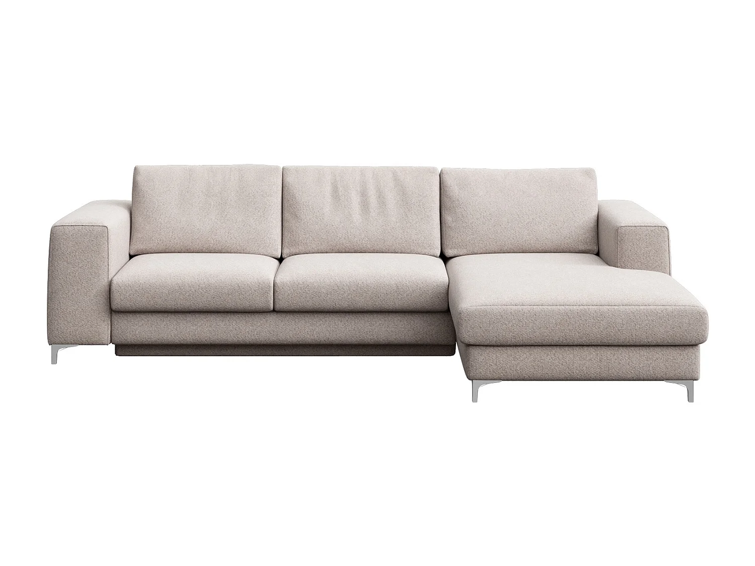 Rodier Canapé d'angle droit convertible Rene gris clair