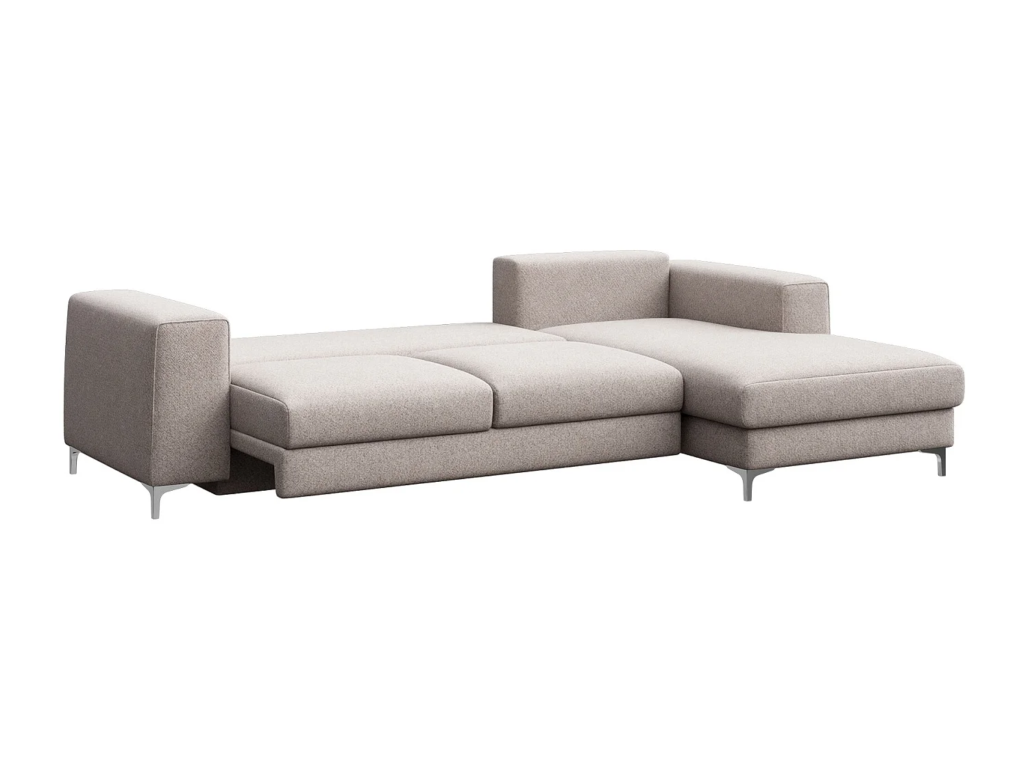 Rodier Canapé d'angle droit convertible Rene gris clair