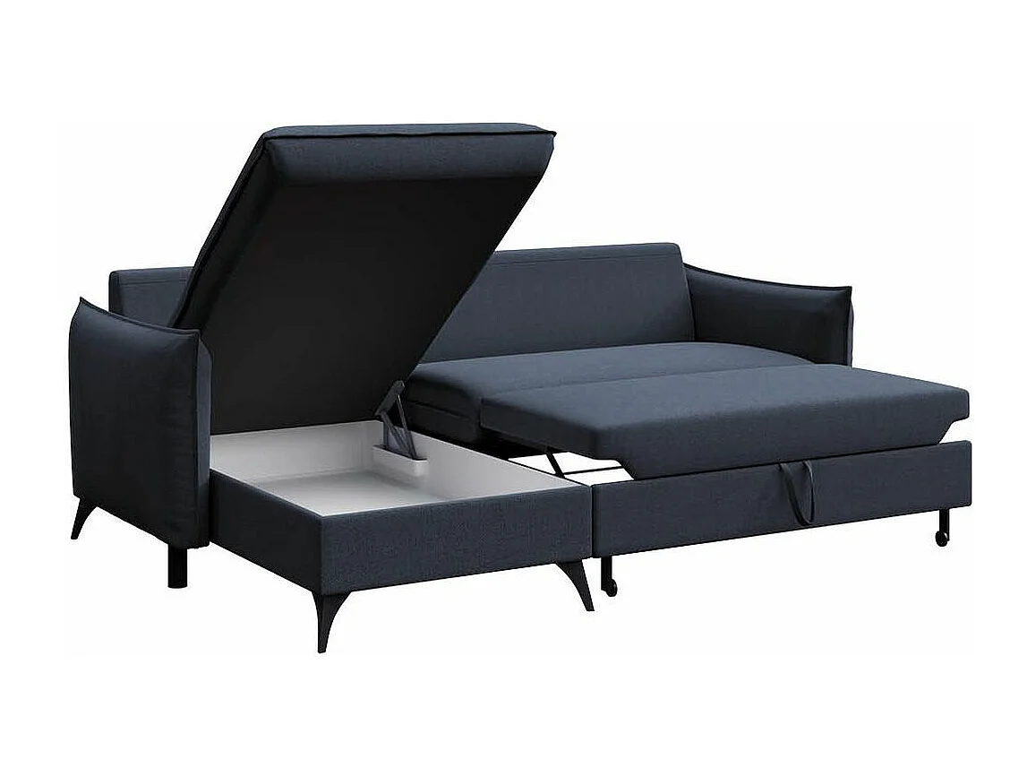 Rodier Canapé d'angle gauche convertible Brim bleu marine