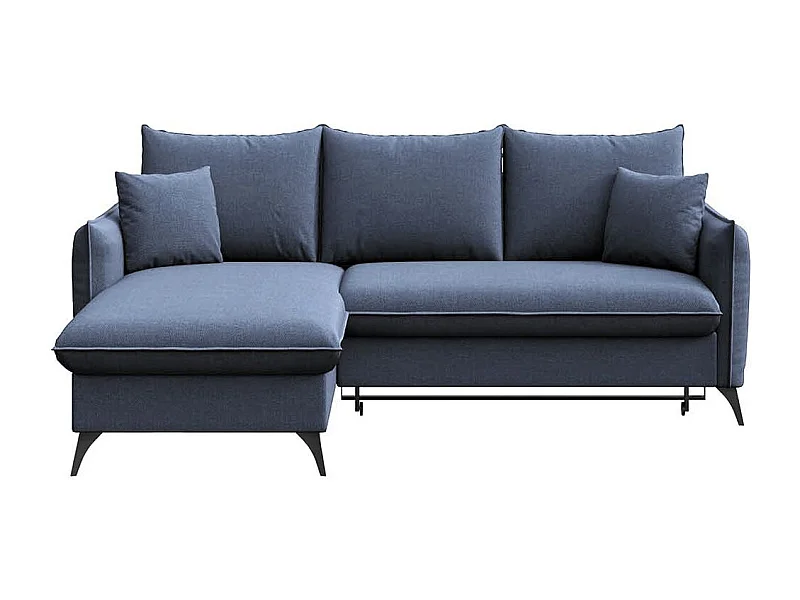 Rodier Canapé d'angle gauche convertible Brim bleu marine