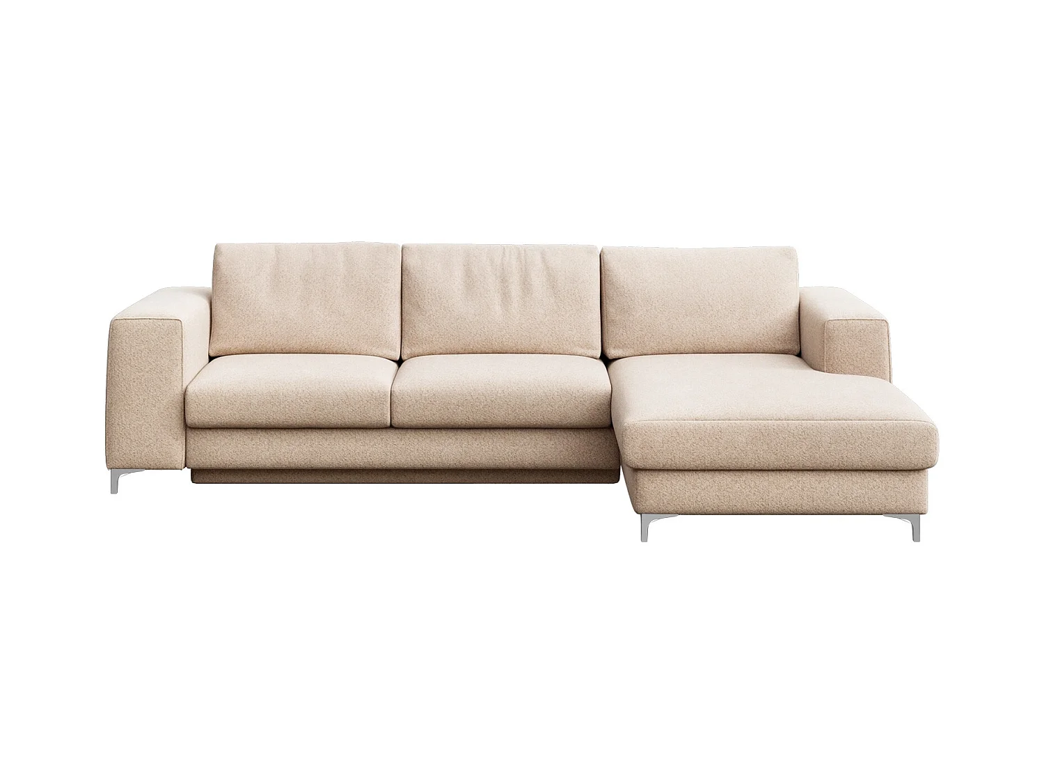 Rodier Canapé d'angle droit convertible Rene beige clair