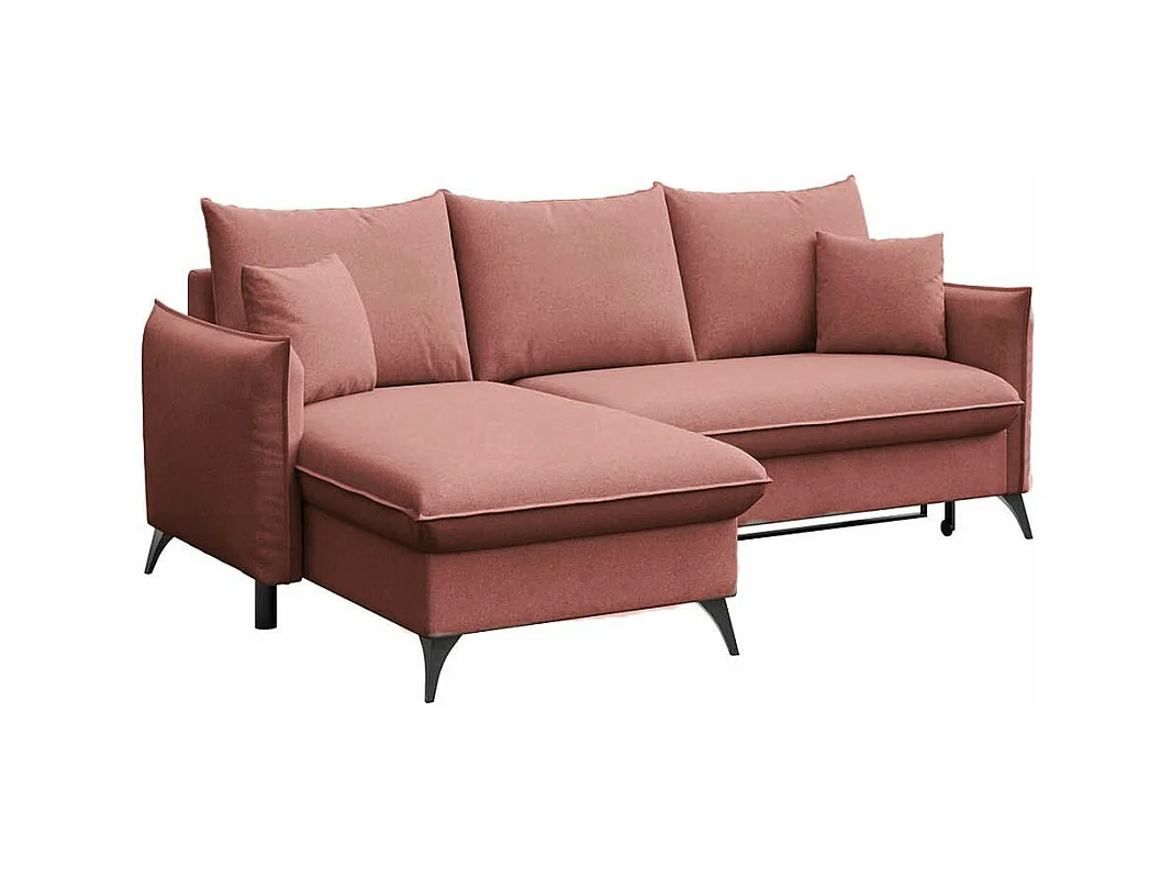 Rodier Canapé d'angle gauche convertible Brim rose