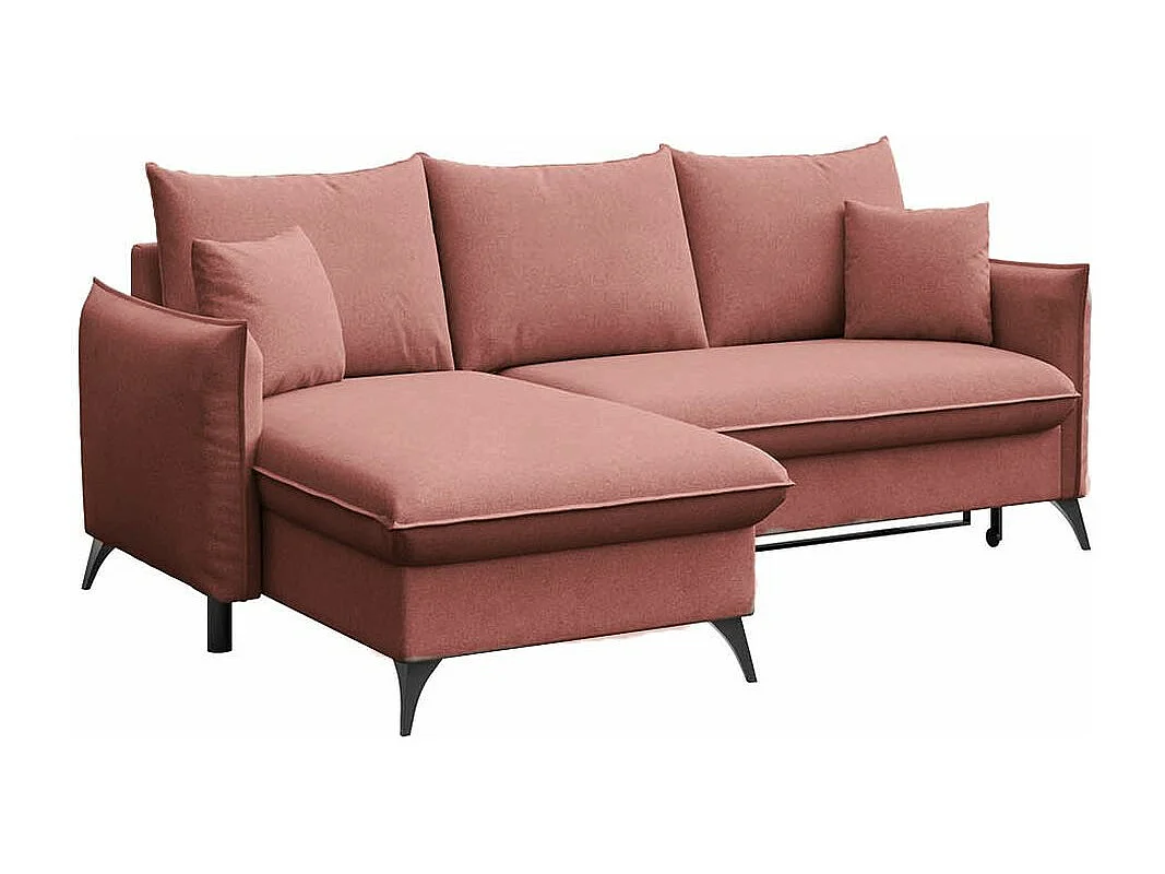 Rodier Canapé d'angle gauche convertible Brim rose