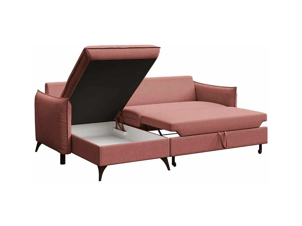 Rodier Canapé d'angle gauche convertible Brim rose