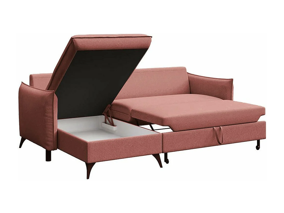 Rodier Canapé d'angle gauche convertible Brim rose