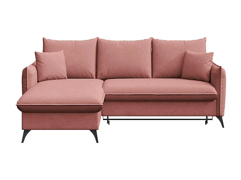 Rodier Canapé d'angle gauche convertible Brim rose