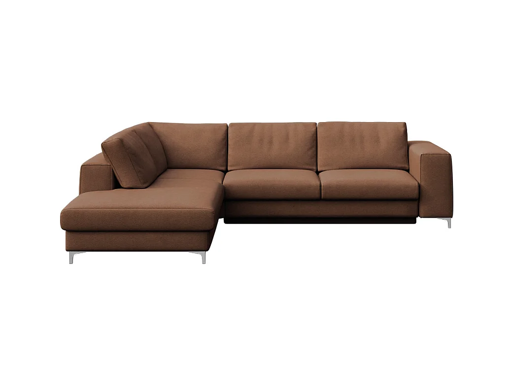 Rodier Grand Canapé d'angle gauche convertible Rene marron