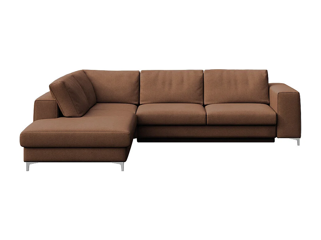 Rodier Grand Canapé d'angle gauche convertible Rene marron