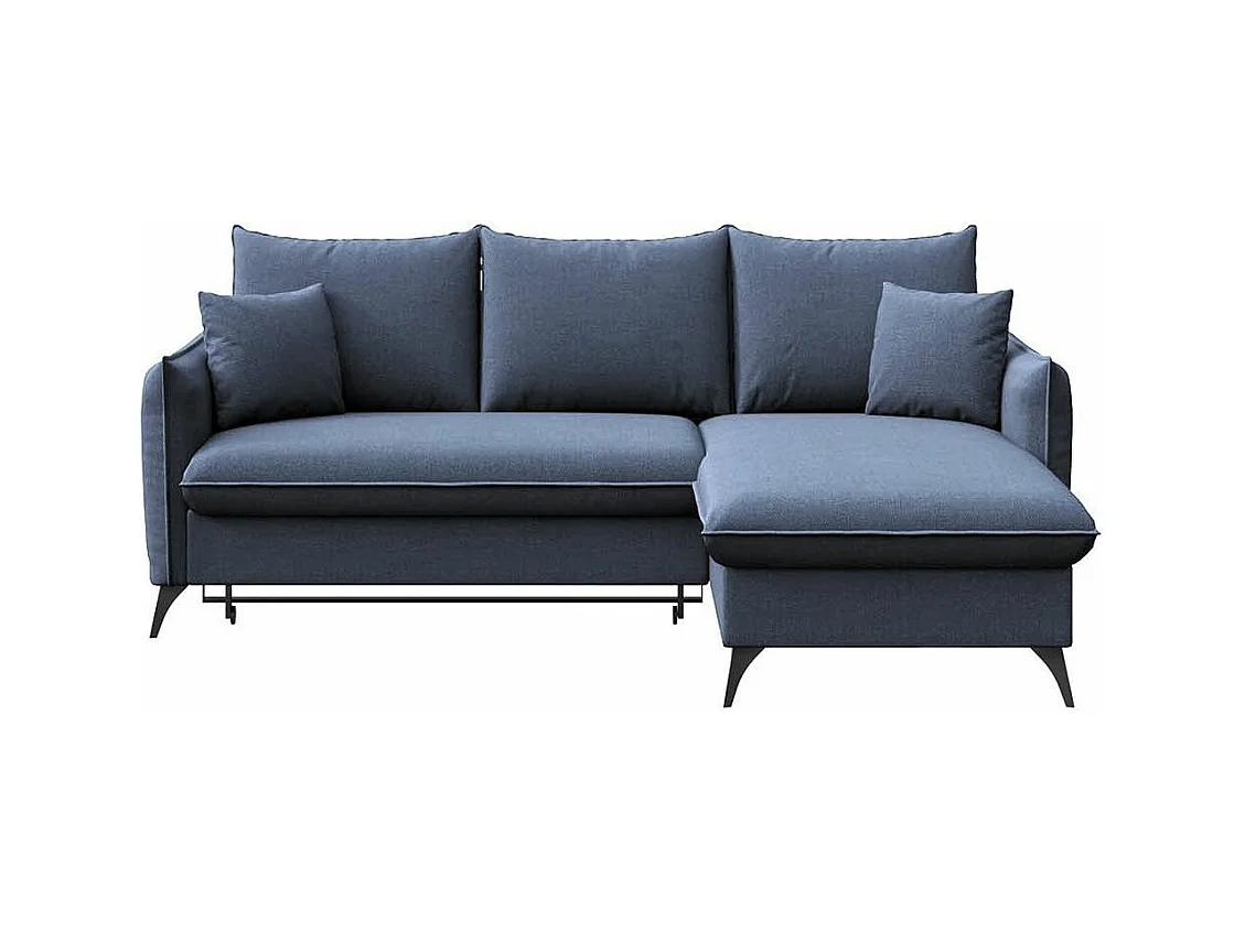 Rodier Canapé d'angle droit convertible Brim bleu marine