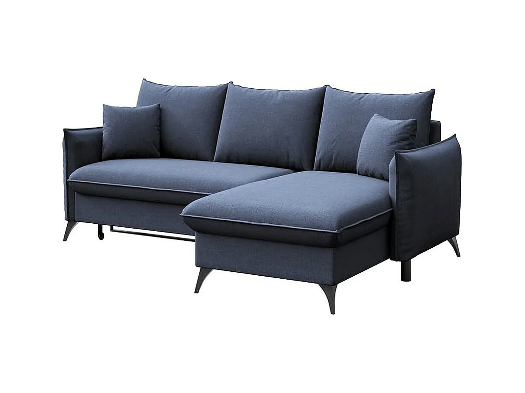 Rodier Canapé d'angle droit convertible Brim bleu marine