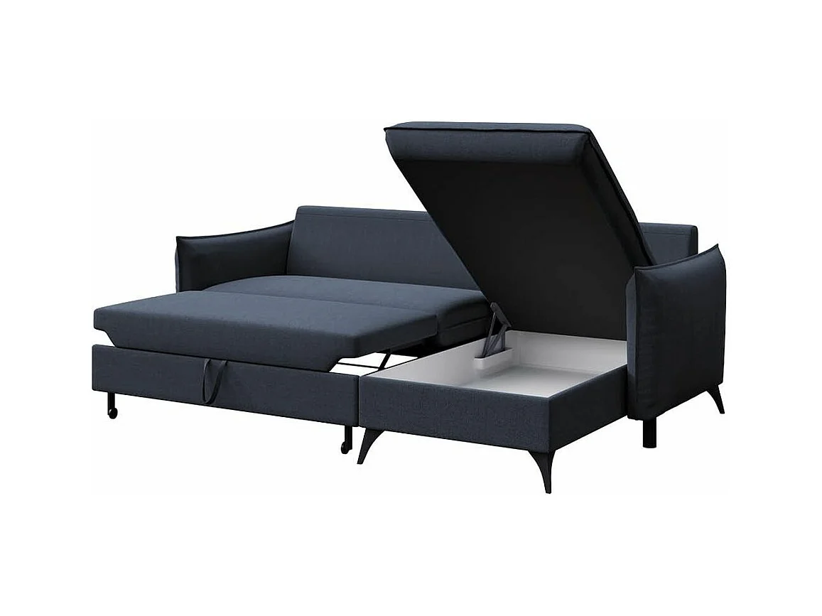 Rodier Canapé d'angle droit convertible Brim bleu marine