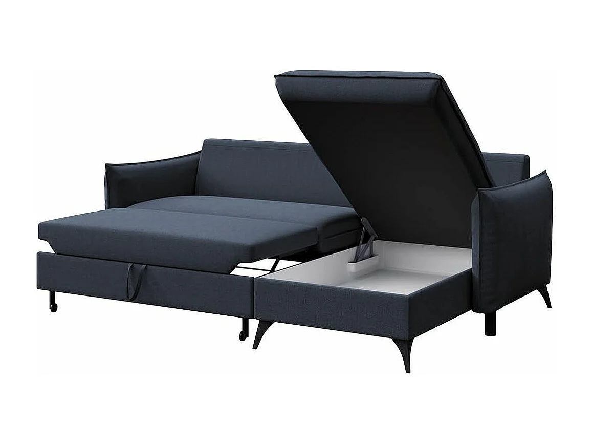 Rodier Canapé d'angle droit convertible Brim bleu marine