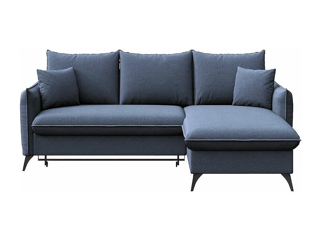 Rodier Canapé d'angle droit convertible Brim bleu marine