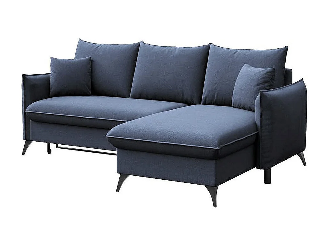 Rodier Canapé d'angle droit convertible Brim bleu marine