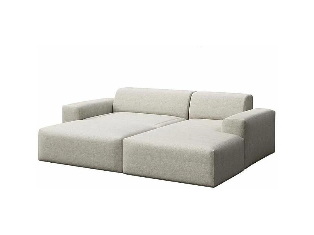 Rodier Canapé d'angle droit convertible Villet beige clair