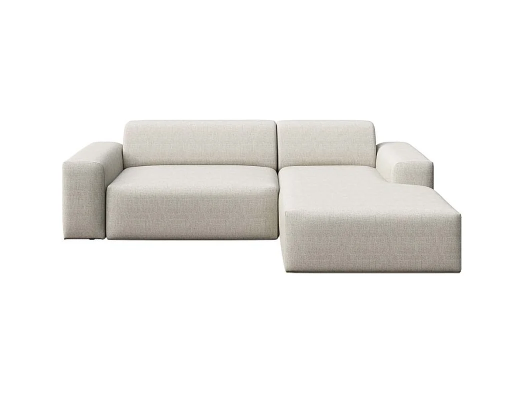 Villet chaise longue bank rechts beige met slaapfunctie en opbergvak