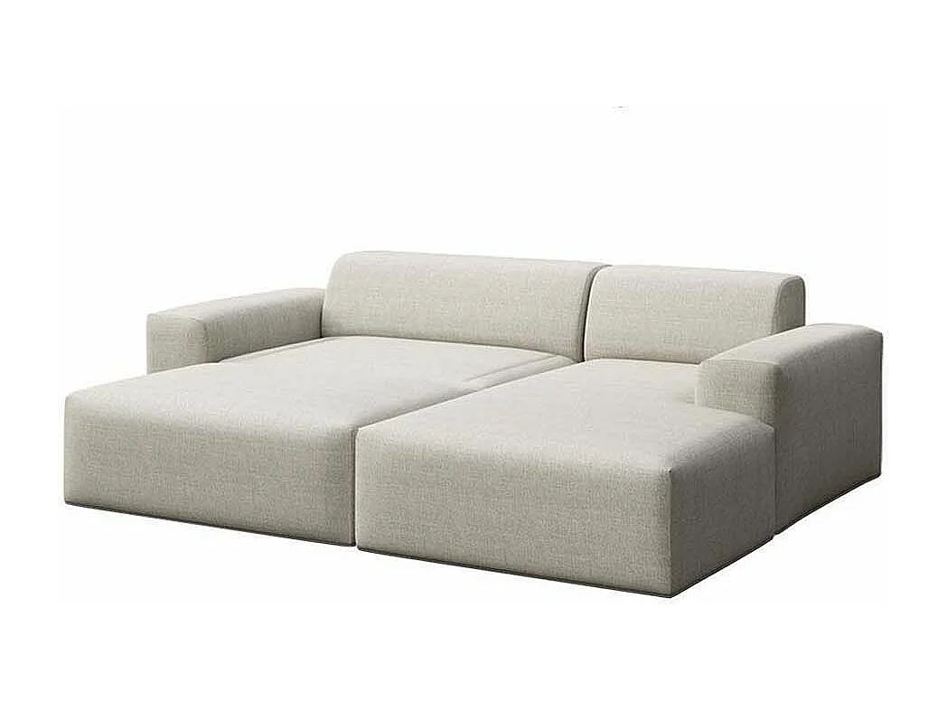 Rodier Canapé d'angle droit convertible Villet beige clair