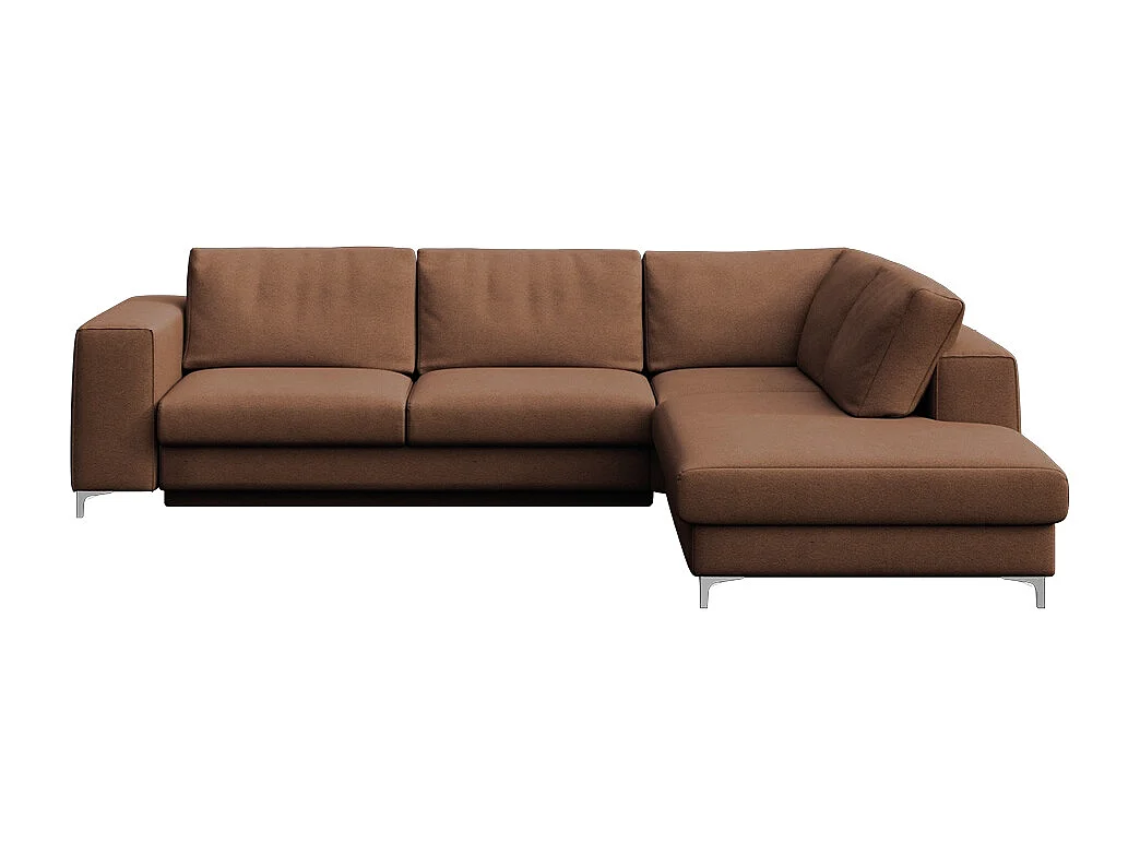 Rodier Grand canapé d'angle droit convertible Rene marron