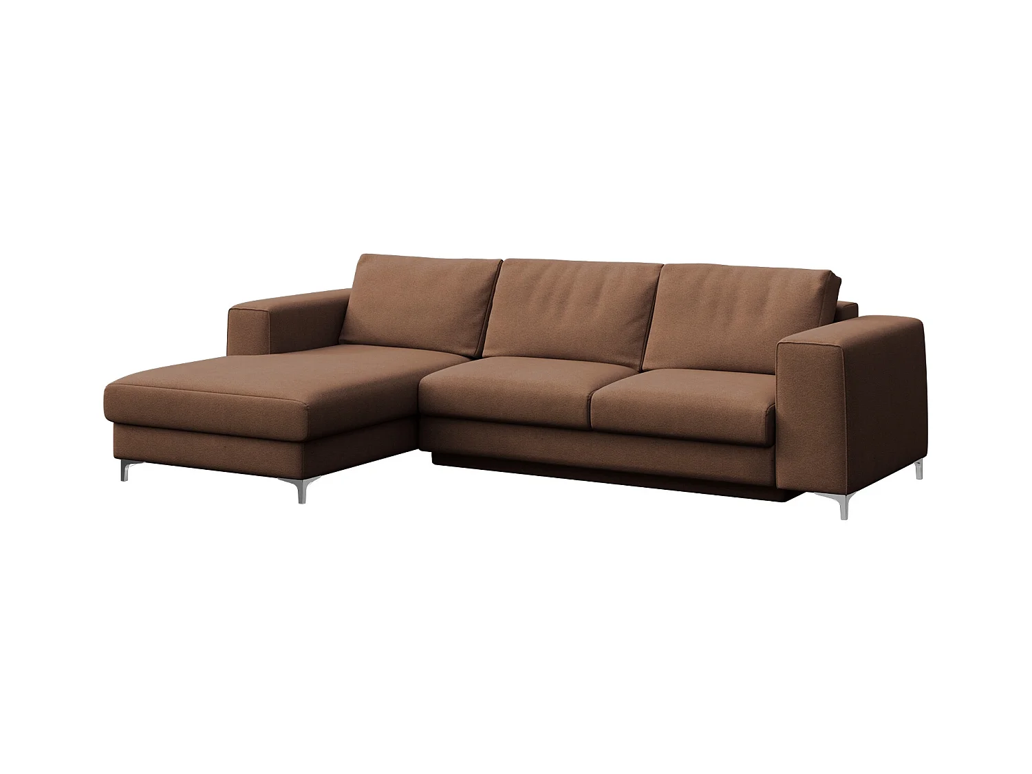 Rodier Canapé d'angle gauche convertible Rene marron