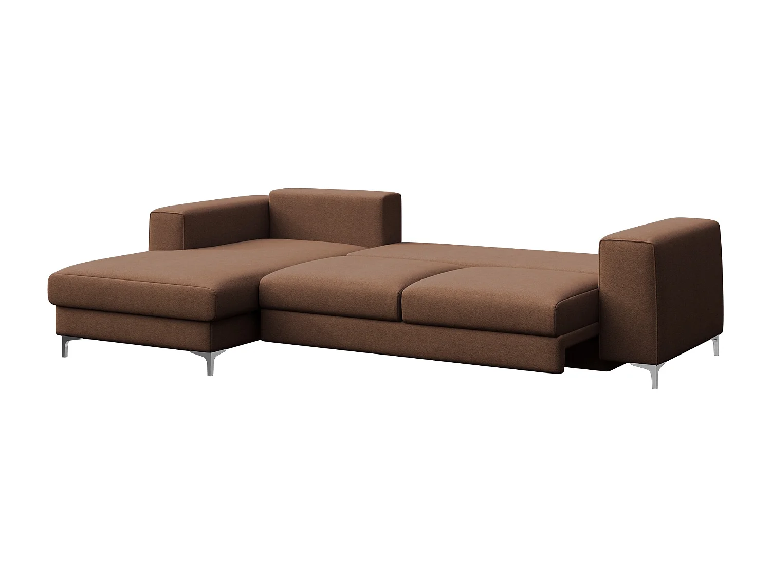 Rodier Canapé d'angle gauche convertible Rene marron