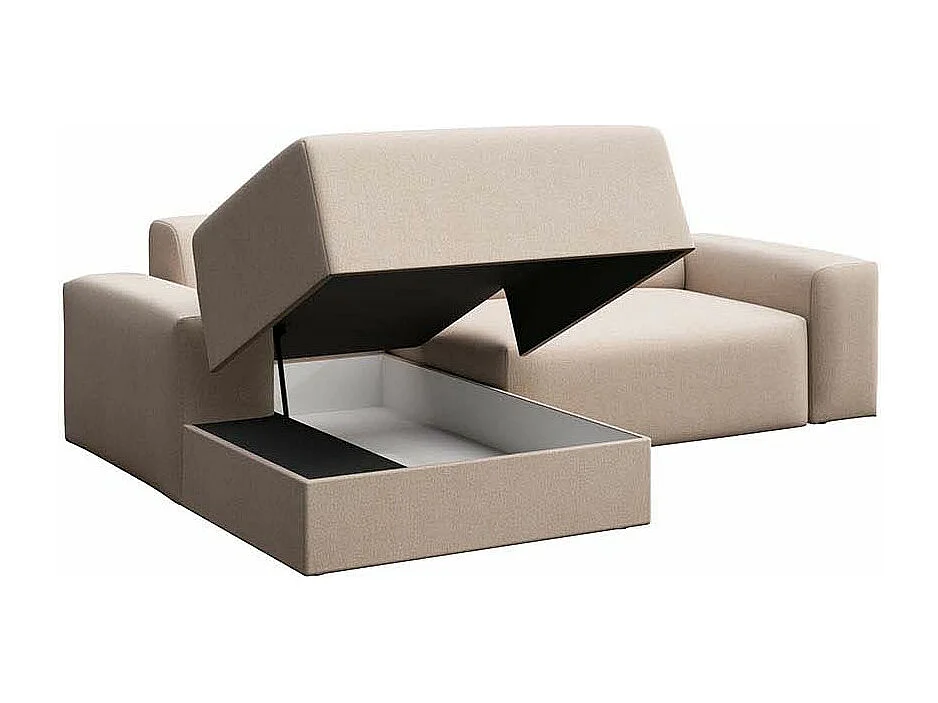 Rodier Canapé d'angle gauche convertible Villet beige