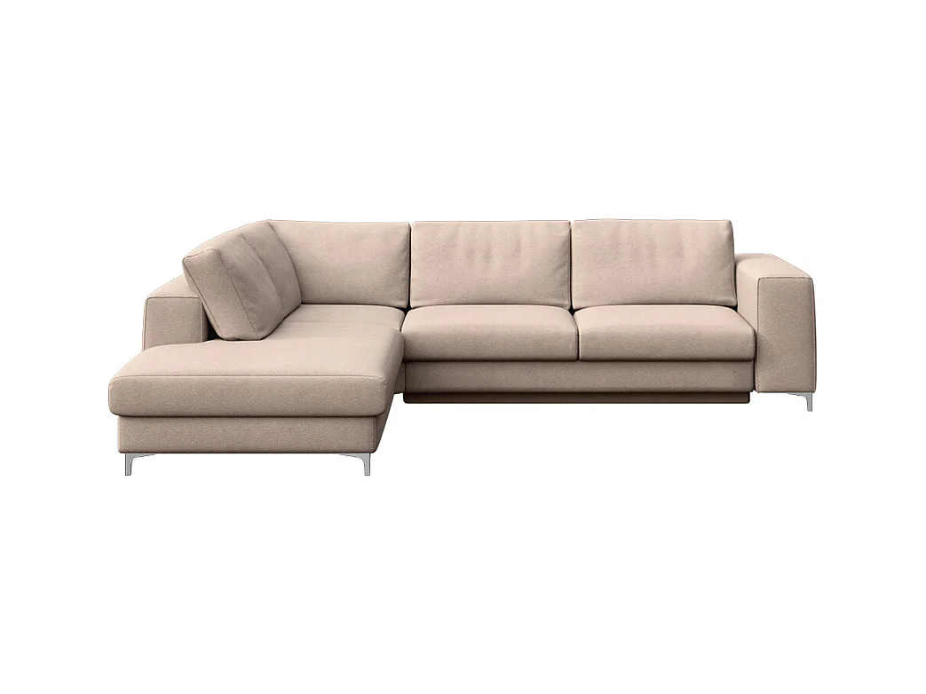 Rodier Grand Canapé d'angle gauche convertible Rene beige