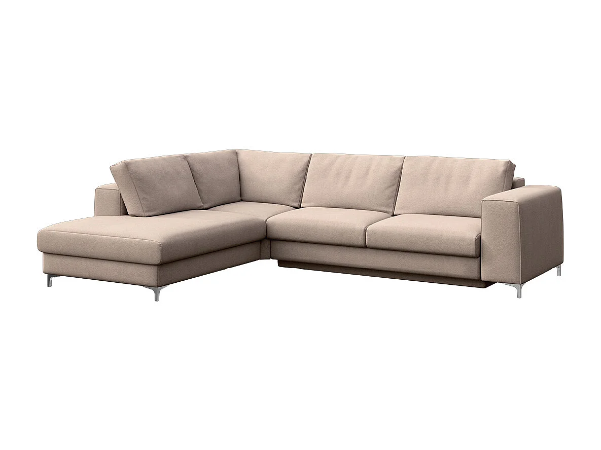 Rodier Grand Canapé d'angle gauche convertible Rene beige