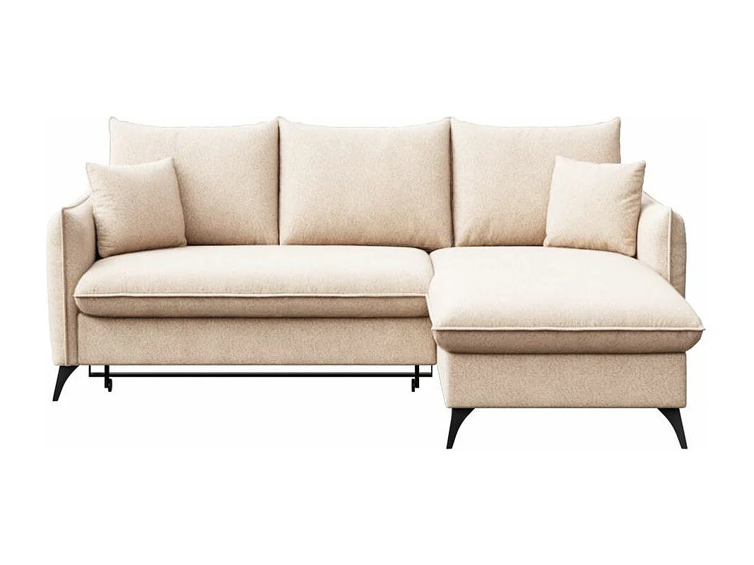 Rodier Canapé d'angle droit convertible Brim beige clair